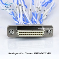 Konektor Presisi Tinggi Mil Spec HJ30J-24TJL Micro-D Persegi Panjang HJ30J-24ZKP Tipe Crimping Huadespace