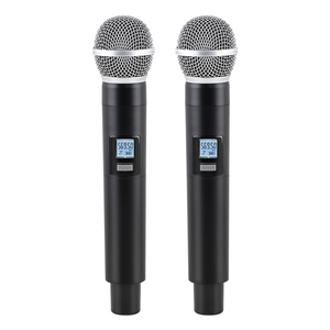 GLXD4 Taşınabilir El Tipi Dinamik Kablosuz Mikrofon XLR Konnektör 2 Kanal Gürültü Önleyici 30-50m Alım Mesafesi Profesyonel Kullanım - Product Image 4