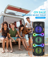 Altavoz Portátil Inalámbrico para Exteriores CH-8306 con Luces LED RGB, Batería Recargable, Ideal para Fiestas en Casa, Sonido para Fiestas, Compatible con Teléfonos Móviles