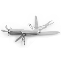 Couteau multi-outils portable en acier inoxydable avec lame de scie et poignée confortable pour le bricolage et l'usage industriel