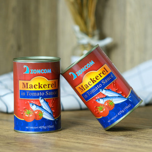 Pescado de <span class=keywords><strong>caballa</strong></span> enlatado de marca personalizada OEM con salsa de tomate, agua conservada y jarabe de sal, mariscos certificados Halal - Product Image 3