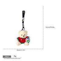 EDGE Porte-clés Ours en Peluche Personnalisé Ballon de Football Accessoire de Sac à Main Tendance pour Femmes