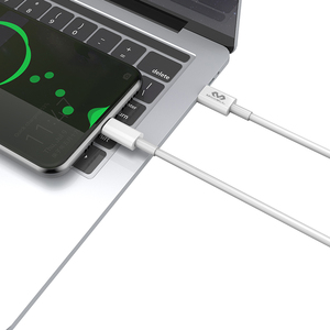 كابل بيانات وشحن سريع من نوع USB-C إلى USB-C بقوة <span class=keywords><strong>5</strong></span> أمبير/3 أمبير، متوافق مع هواتف آيفون وأندرويد. - Product Image 3