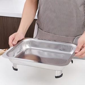 Grille <span class=keywords><strong>de</strong></span> cuisson en acier inoxydable à quatre coins <span class=keywords><strong>pour</strong></span> four, idéale <span class=keywords><strong>pour</strong></span> la vente directe, les restaurants, la maison, le <span class=keywords><strong>camping</strong></span> et les buffets. - Product Image 6