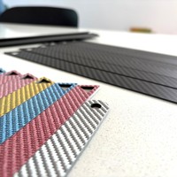 Plaque en fibre de carbone colorée découpée CNC, feuille de fibre de carbone colorée sur mesure, service de découpe personnalisé, pièces
