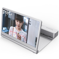 Loupe d'écran de smartphone de 12 pouces avec haut-parleur Bluetooth, support de téléphone de bureau, loupe vidéo