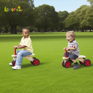 <span class=keywords><strong>Tricycle</strong></span> à quatre roues en <span class=keywords><strong>bois</strong></span> massif pour enfants, vélo d'équilibre 3 en 1, harnais de sécurité à 3 points, utilisation en chambre et en salon - Product Image 3