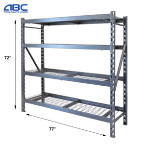 מדפי פלדה איכותיים ישירות מהמפעל ומדפי מתכת מצופים באבקה לאחסון במחסן - Product Image 3