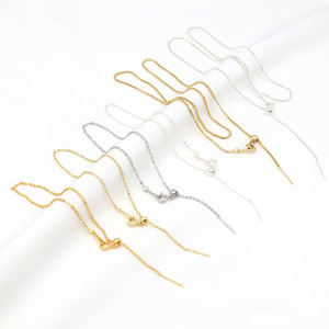 <b>Adjustable</b> Extendable O-Chain Necklace Copper Alloy Gold Plated Unisex Fashion Chain For DIY Jewelry Making Gift - Product Image 3