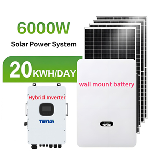 10kw 5 10 kw 15kwh 48V Lifepo4 5kwh壁掛けバッテリーパワーホームリチウムソーラーパネルシステムインバーターと家庭用バッテリー - Product Image 1