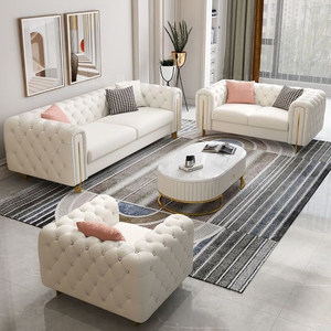 Ensemble de canapés modernes en cuir de luxe <span class=keywords><strong>pour</strong></span> salon, design italien - Product Image 1