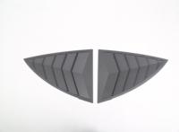 Couvercle d'obturateur de persienne de fenêtre d'angle arrière de voiture ABS pour Tesla Model Y 2019 2023 Kit de carrosserie de panneau de fenêtre de quart arrière