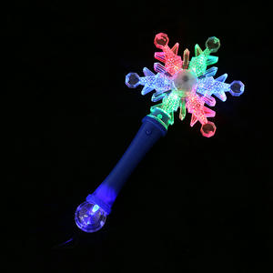 Снежинка волшебная палочка мигающая пластиковая светодиодная палочка Снежинка игрушка красочный мигающий свет снежинка палочка праздничные принадлежности - Product Image 3