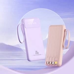 Support Customization Portable Mobile Power Banks As the Promotion Gift High Capacity 10000mAh Power Bank With Four-Wire