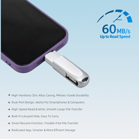 Memoria USB 3.0 2 en 1 con Doble Puerto USB-C y USB-A, Alta Velocidad de Lectura de 150 MB/s, 32 GB, Nueva, con Función de Compartir con un Clic, para Teléfono/Computadora