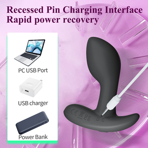 Tapón Anal Vibrador <span class=keywords><strong>de</strong></span> Silicona con Control Remoto por Aplicación, 9 Frecuencias, Recargable por USB, Impermeable, Sensación Real al Tacto - Product Image 6