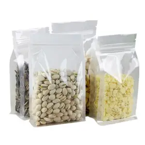 Impresión personalizada reciclar ocho lados sellado bolsas de embalaje de alimentos bolsa con cremallera para el envasado de café 18x28cm