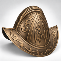 Casque de Conquistador espagnol Morion, peigne multicolores en plastique, unisexe, adulte, costume de cosplay d'Halloween, vente en gros ODM