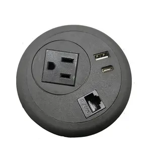 US type round grommet power socket