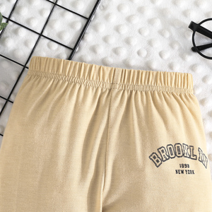 Conjunto de Tres Piezas de Pantalones Deportivos Casuales con Estampado de Letras para Niños, para Otoño - Product Image 4