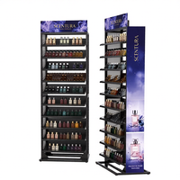 Organisateur de vernis à ongles personnalisé, 10 étagères, présentoir en acrylique pour poudre à ongles, support pour magasin de cosmétiques