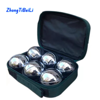 Ensemble de boules de pétanque en acier argenté C-TOP personnalisé, 72 mm, 720 g, jeu de pétanque français, équipement de fitness en plein air