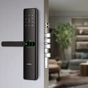 Afrique du Sud sans clé empreinte digitale mot de passe poignée serrure de porte intelligente Tuya électronique intelligente serrure intelligente pour appartements