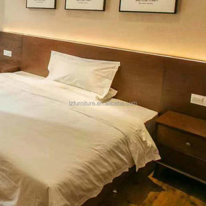 Customize 3-Star Hotel Bed <b>Cheap</b> King Size Bed <b>Frame</b> with IUpholstered Headboard for Budget Hotel Bedroom Set Furniture Projects - Product Image 4