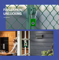 Goedkope vingerafdruk hangslot slim hangslot alarm bagage mini vingerafdruklezer koffer USB poort slimme hangsloten voor tas