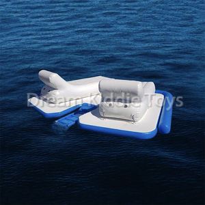 PVC Hermético Lazer Inflável Flutuante Sofá Sunbathing Yoga Mat Plataforma De Água Cama Grande Salão Inflável para a Água - Product Image 3