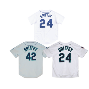 Camisetas de Béisbol Americanas al por Mayor, Estilo Clásico, Cosidas, Baratas, de Seattle # 24 <span class=keywords><strong>Ken</strong></span> Griffey Jr. - Product Image 5