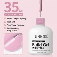 UNIGEL 35ml Gel de Construction pour Ongles, Gel UV LED Durcissant, Écologique, Longue Durée, Séchage Rapide, Sans HEMA, Qualité Professionnelle pour Salon