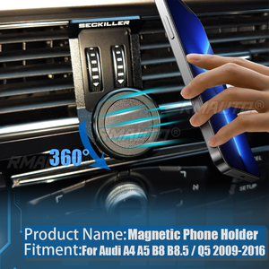 Soporte Magnético para Teléfono de Coche para Audi A4 A5 B8 B8.5 Q5 2009-2016, Soporte Giratorio 360° para Rejilla de Ventilación - Product Image 1