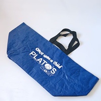 Sac fourre-tout en PP tissé grande capacité, écologique, avec logo personnalisé, laminé recyclé, à longues poignées, pour le shopping, les déménagements et les activités de plein air