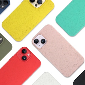 <span class=keywords><strong>Coques</strong></span> de téléphone antichoc personnalisables en paille de blé 100 % biodégradable et écologiques à faible MOQ pour iPhone 17 16 15 14 13 Pro Max - Product Image 4