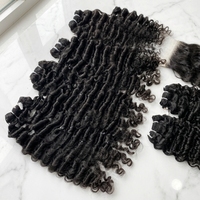 Extensions de Cheveux Humains Bouclés Naturels Vietnamiens Birmans, Bundles de Cheveux Vierges Kinky Curly à Cuticules Alignées, Double Drawn