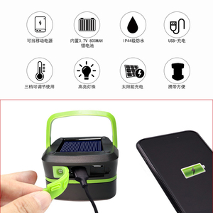 Lanterne de camping LED rétractable Lampe de poche d'urgence Lampes solaires pliantes portables pliantes - Product Image 5