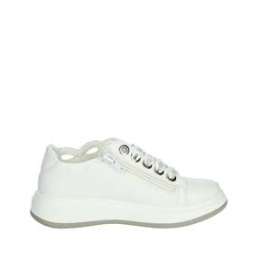 Baskets Laura Biagiotti Love pour filles, en toile blanche, chaussures tendance - Product Image 4