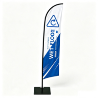 Drapeau publicitaire pour événements, bannière à mât en fibre de verre, imperméable, durable, drapeau plume, vente en gros