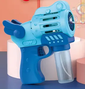 מכונת בועות מים אוטומטית חשמלית אקדח מכונת בועות חדש צעצועי גן קיץ חיצוניים עם יצרנית בועות אור צבעונית