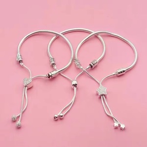 Bracelet Serpent Ajustable Original en Argent Sterling 925 pour Breloques Pan, Bijoux DIY pour Femme, Cadeau, Demander le Catalogue - Product Image 1