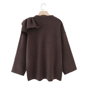 Giacca in maglia da donna 2026, nuova moda, tipo mantella, spessa, retrò, a maniche lunghe, chic - Product Image 2