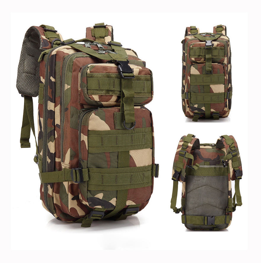 Outdoor Tactical 600D Waterproof Unisex Backpack Zipper Closure ...