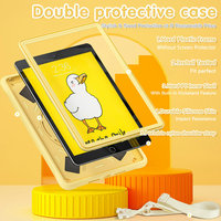Étuis pour tablette en silicone antichoc et anti-chute avec design de dessin animé pour enfants, compatibles iPad 8, 9, 10e génération, 10,2 et 11 pouces, avec support, poignée et bandoulière