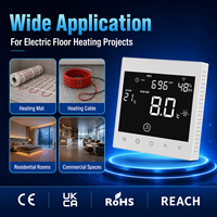 Termostato Inteligente WiFi Tuya Programable Semanalmente para Calefacción por Suelo Radiante, 16A 25A 5500W, Certificado CE, OEM, 100v-240v, Proveedor
