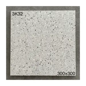 300*300 mosaico grigio lucido ad alta resistenza all'usura soggiorno bagno antiscivolo piastrelle di marmo pavimento