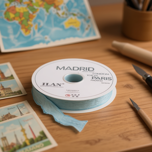 ILAN Nastro Decorativo 2.5Cm 37M Madrid Parigi Londra Tokyo Milano - Product Image 2
