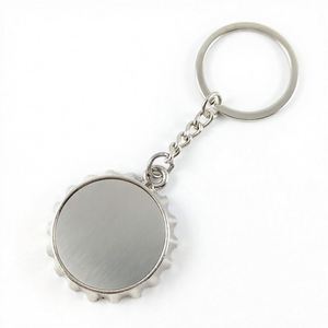 Porte-clés personnalisé avec logo de dessin animé, ouvre-bouteille en forme de bouchon de bouteille de bière, vente en gros - Product Image 1