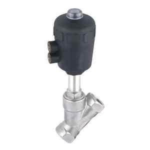 Durable utilisant la série JZF JZF-40 connexion de filetage en plastique vanne à siège angulaire actionnée par piston - Product Image 3