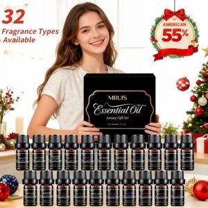 Vente en gros <span class=keywords><strong>de</strong></span> 32 pièces <span class=keywords><strong>de</strong></span> parfums d'huiles aromatiques <span class=keywords><strong>de</strong></span> haute qualité, coffret cadeau, en stock aux États-Unis, 100% pures, naturelles, véganes, huiles essentielles florales, fruitées, citron - Product Image 1